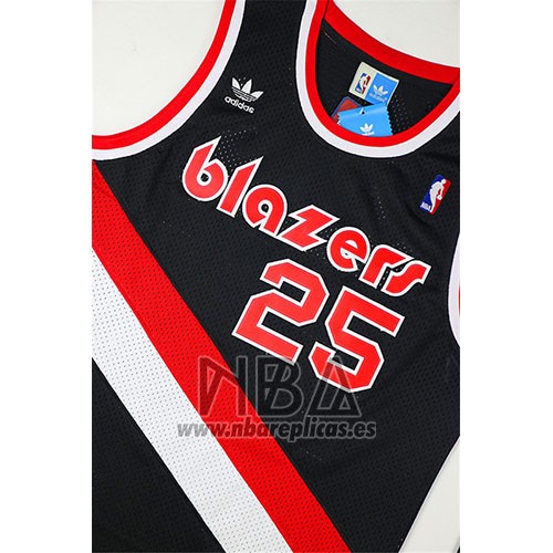 Camiseta Portland Trail Blazers Jerome Kersey NO 25 Retro Negro
